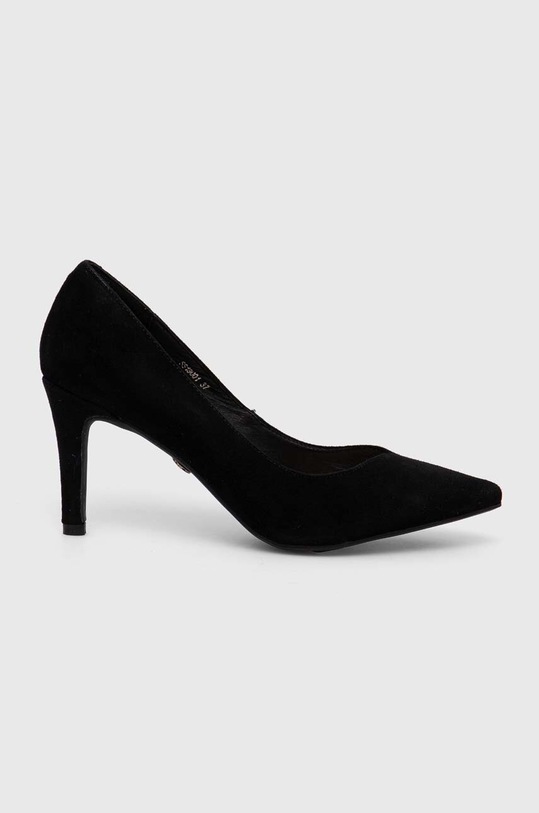 Semišové lodičky Answear.LAB jehličkový černá SS19001.HWK