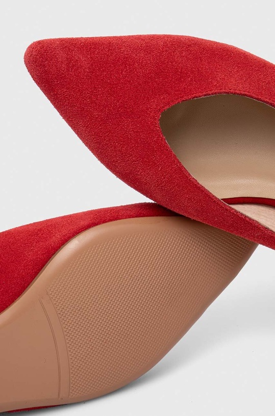 Answear Lab balerini din piele intoarsa rosu SV20083.HWK