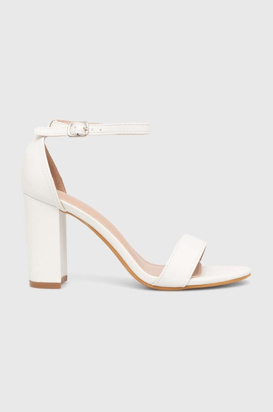 Sandály Answear.LAB sloupkový bílá 3692.HWK