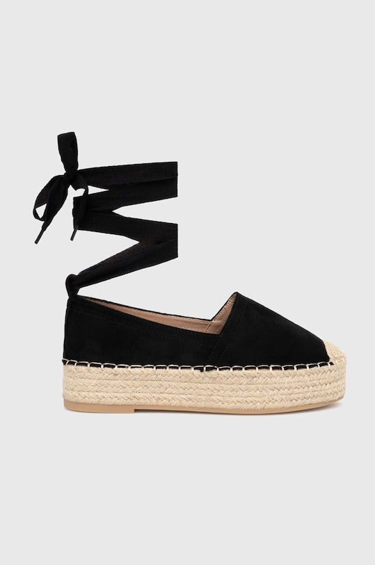 Espadrilky Answear.LAB imitace semiše černá 3142.HWK