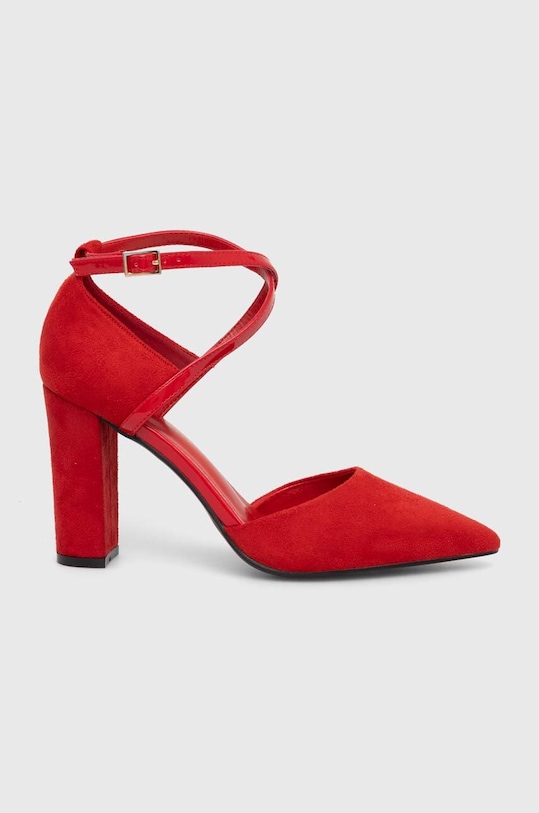 Answear Lab czółenka słupek czerwony 588.90.HKK