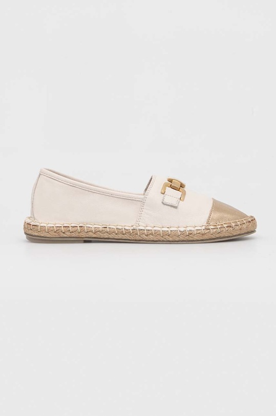 Answear.LAB espadryle skórzane płaski beżowy SR24501.HWK