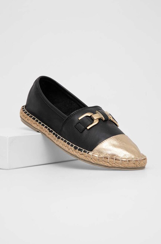 Answear Lab espadryle skórzane SR24501.HWK czarny WW24