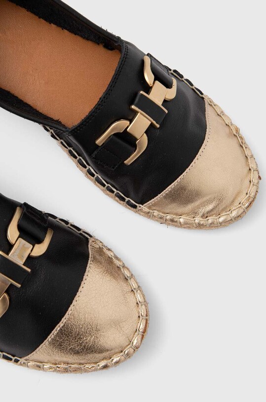 Answear Lab espadryle skórzane czarny SR24501.HWK