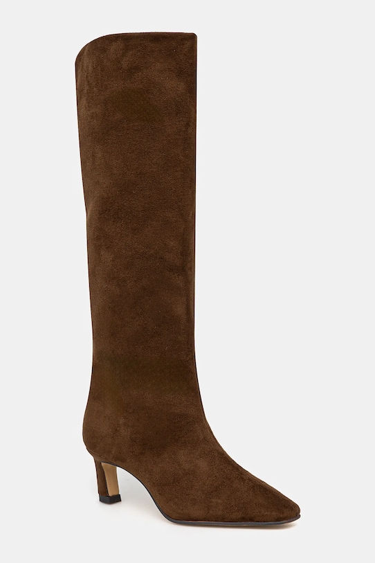 Čizme Answear.LAB na patentni zatvarač smeđa M3923.1.HWK