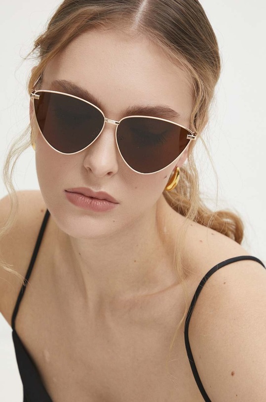Answear Lab okulary przeciwsłoneczne jednolita brązowy fl5309.FW