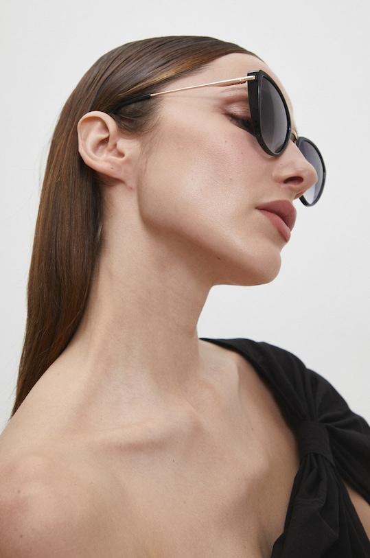Answear Lab okulary przeciwsłoneczne gradientowa czarny 026049.fh