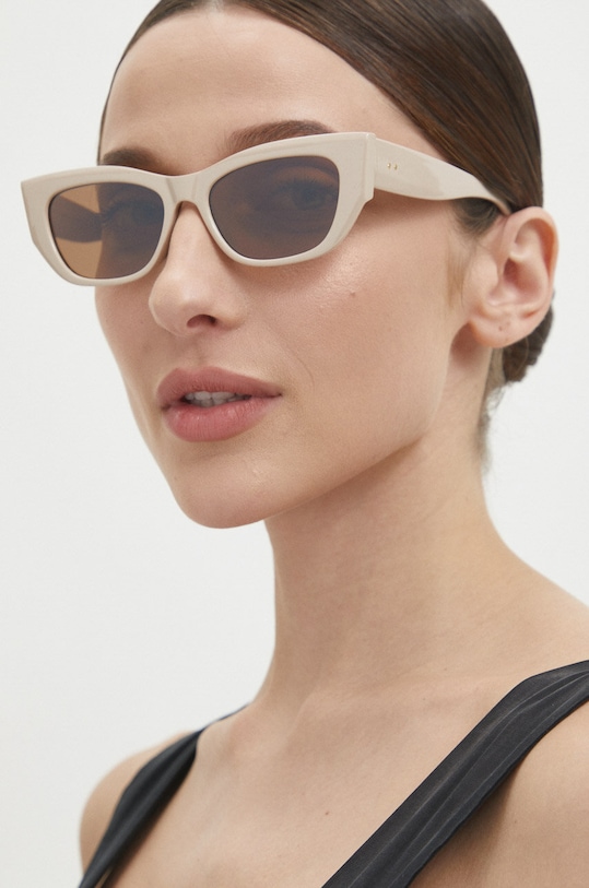 Answear Lab okulary przeciwsłoneczne jednolita beżowy 9373.fh