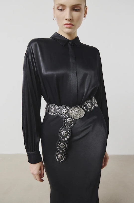 Δερμάτινη ζώνη Answear.LAB μαύρο 4251.cdb