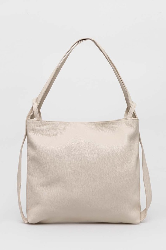 Answear Lab plecak skórzany skóra licowa beżowy 2465211.HWK