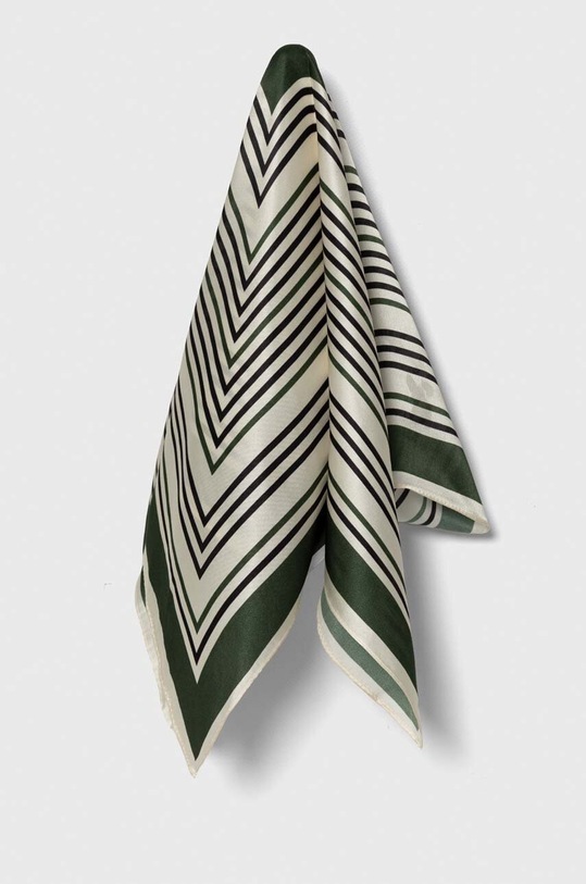 Answear Lab apaszka jedwabna tkanina beżowy 120127.cdb