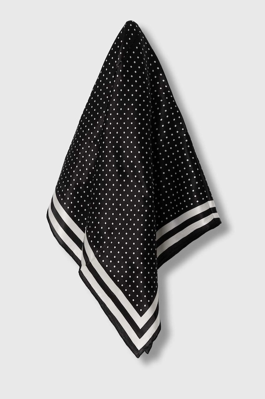 Answear Lab esarfa de matase matase negru grand.fh