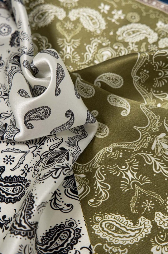 Akcesoria Answear Lab apaszka jedwabna 4053.cdb zielony