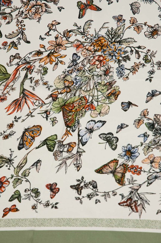 Hedvábný kapesníček Answear.LAB 4066.cdb zelená WW24