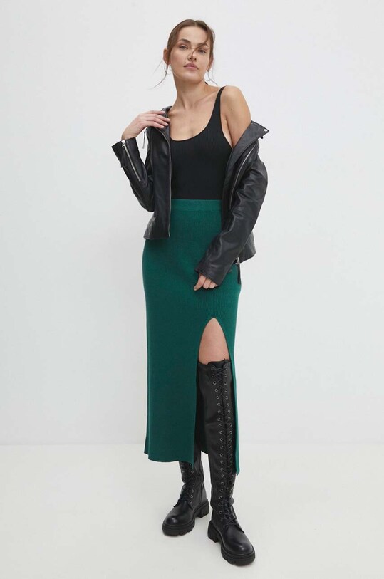 Answear Lab fustă verde TL177.HWK