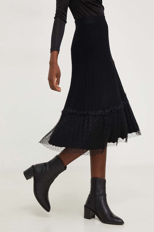 Answear Lab spódnica casual czarny 86207.HWK