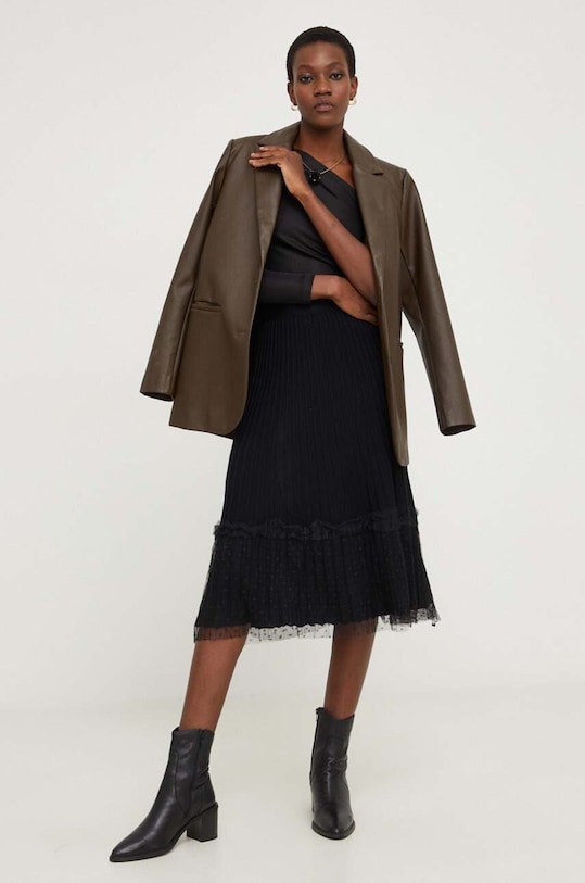 Answear Lab spódnica 86207.HWK czarny WW24