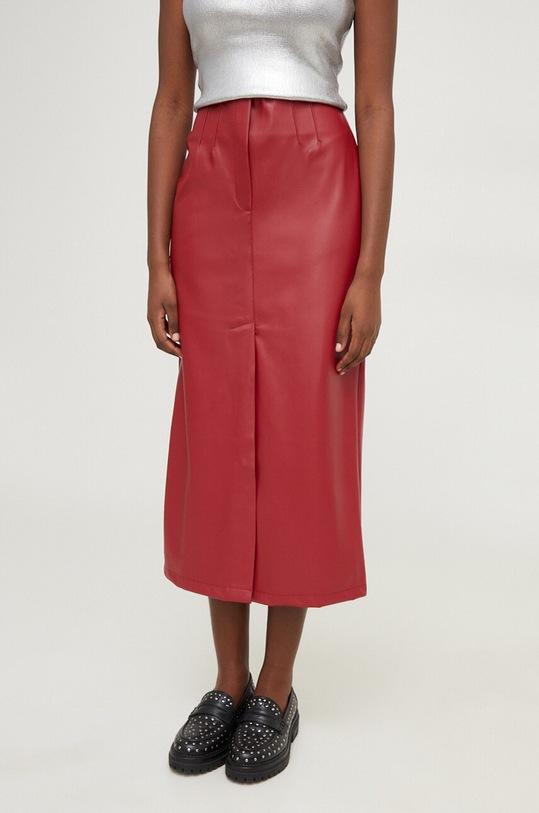 Answear Lab fustă uni rosu 7781.TKK