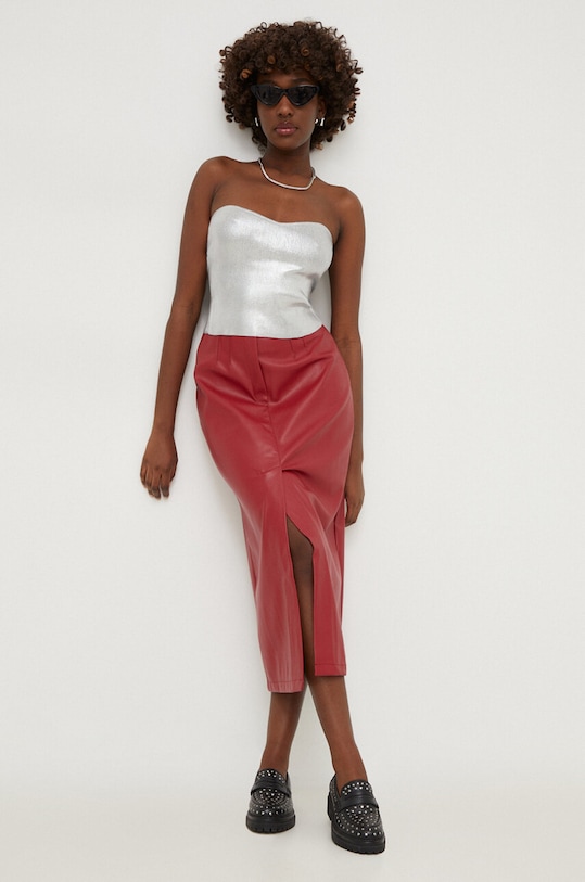 Answear Lab fustă 7781.TKK rosu WW24