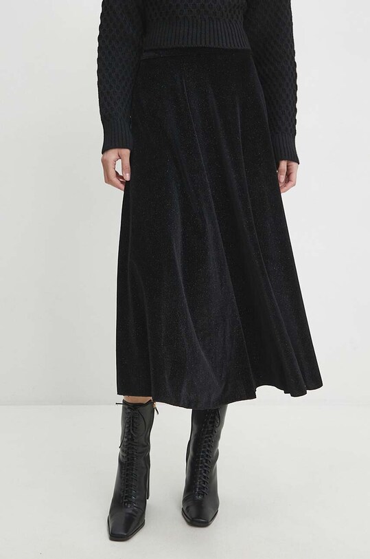 Answear Lab fustă model fin negru 19122CN3.HWK