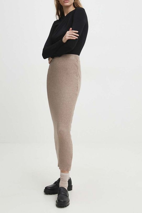 Answear.LAB spódnica casual beżowy K160.1.HWK