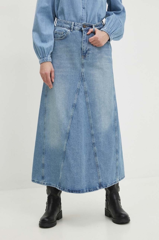 Odzież Answear.LAB spódnica jeansowa pa80554.TKK niebieski