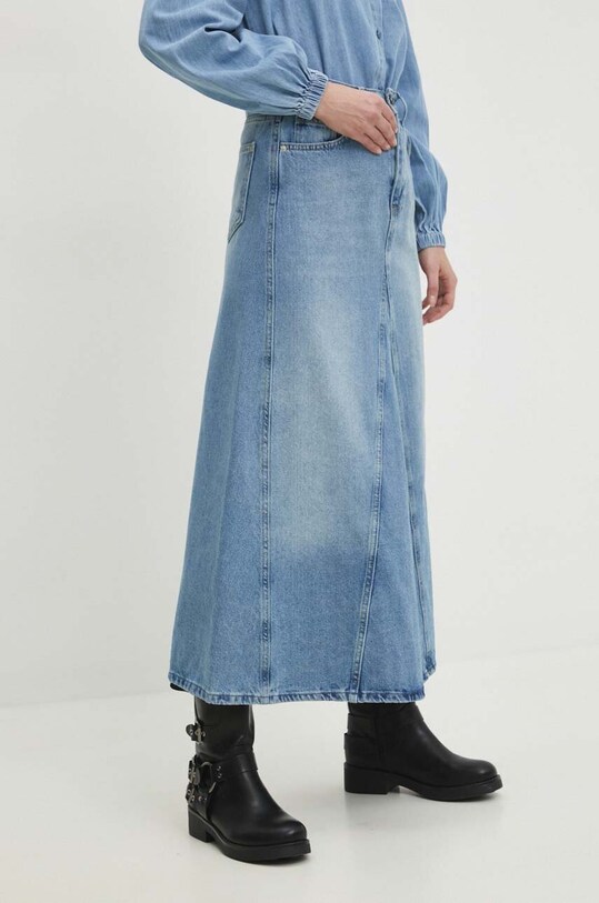 Answear Lab fustă din denim pa80554.TKK albastru