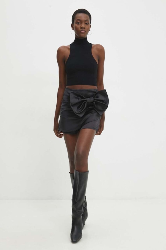 Answear Lab pantaloni scurți ks008.ijs negru WW24