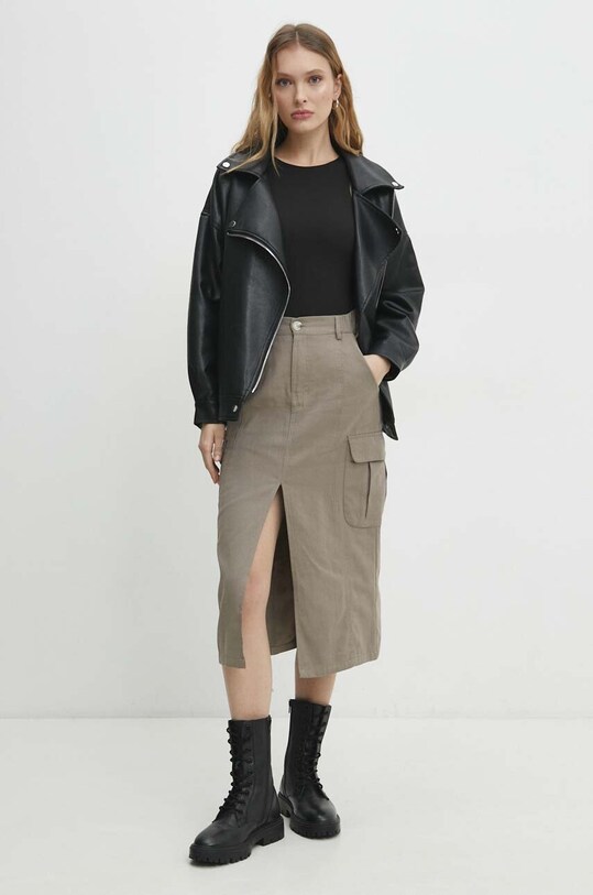 Хлопковая юбка Answear.LAB LSKW.272NANCYKHA.gdb зелёный WW24