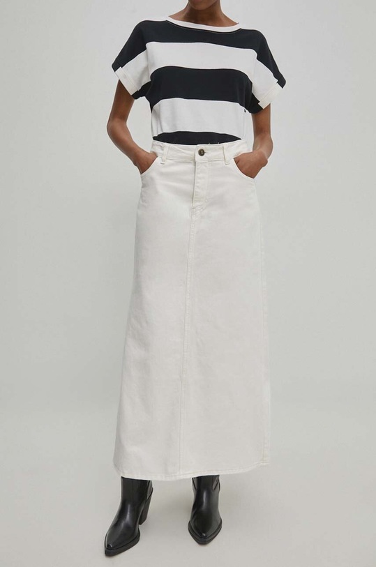 Джинсова спідниця Answear Lab casual білий 6187.td