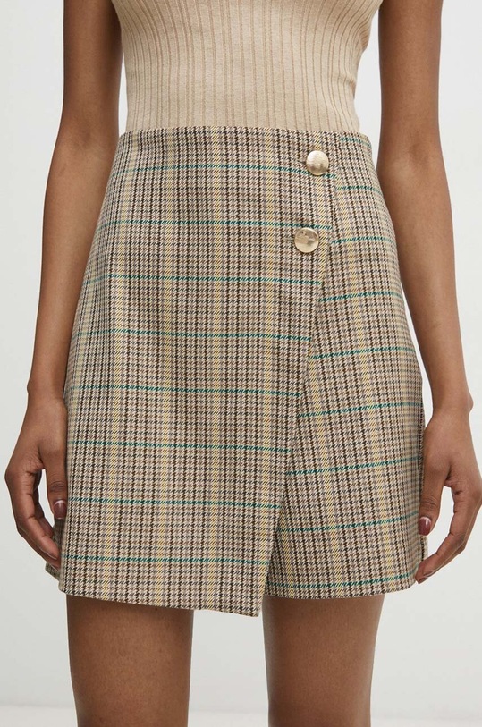 Answear.LAB szoknyanadrág elasztánnal bézs 23ks001.tjs