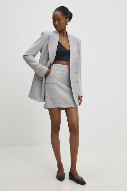 Sukňa Answear.LAB 40808.tjs strieborná WW24