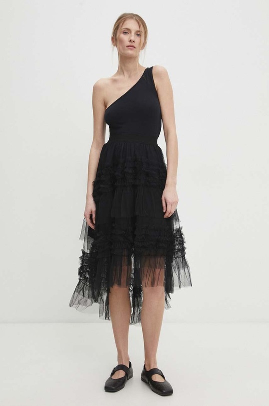 Answear.LAB szoknya sima fekete J9787.HWK