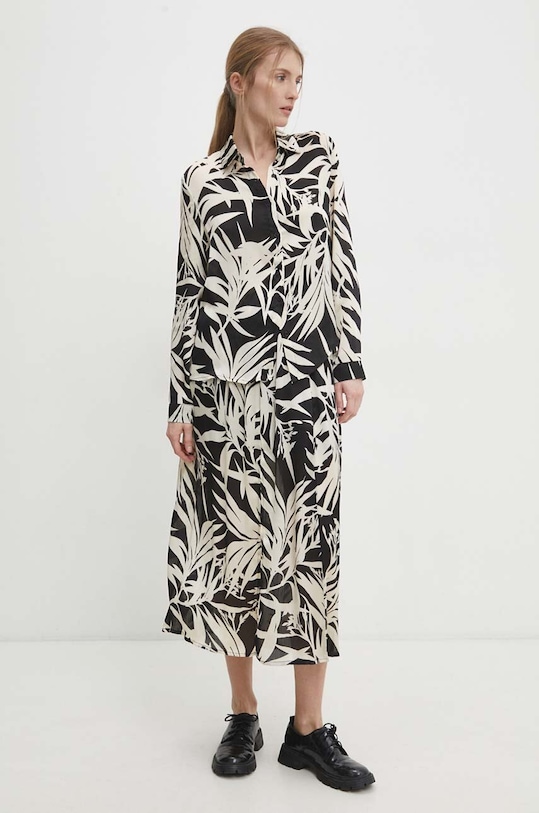 Answear Lab fustă cu modele negru 7270.17.HWK