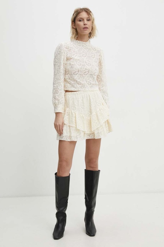 Bavlnená sukňa Answear.LAB g60019.IKK béžová WW24