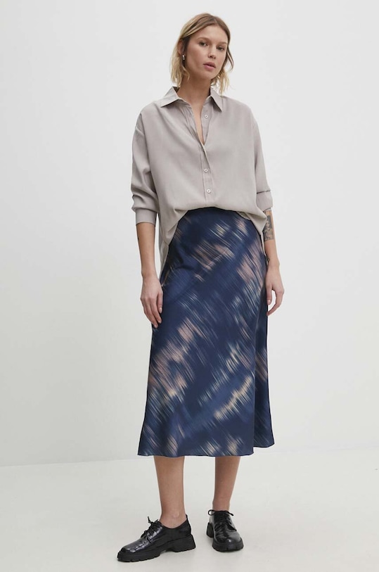 Φούστα Answear.LAB εμπριμέ σκούρο μπλε d18008.3.fh