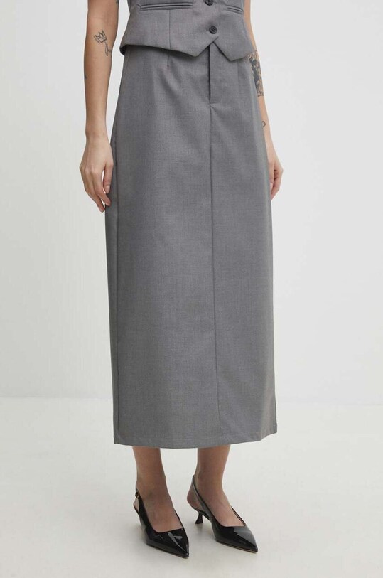 Юбка Answear.LAB casual серый 1148.HWK