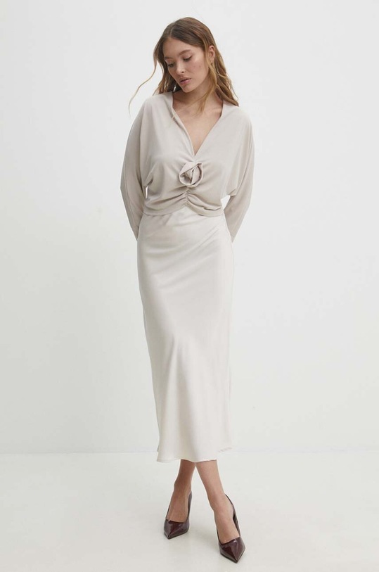 Answear Lab fustă uni bej SD1511.HWK