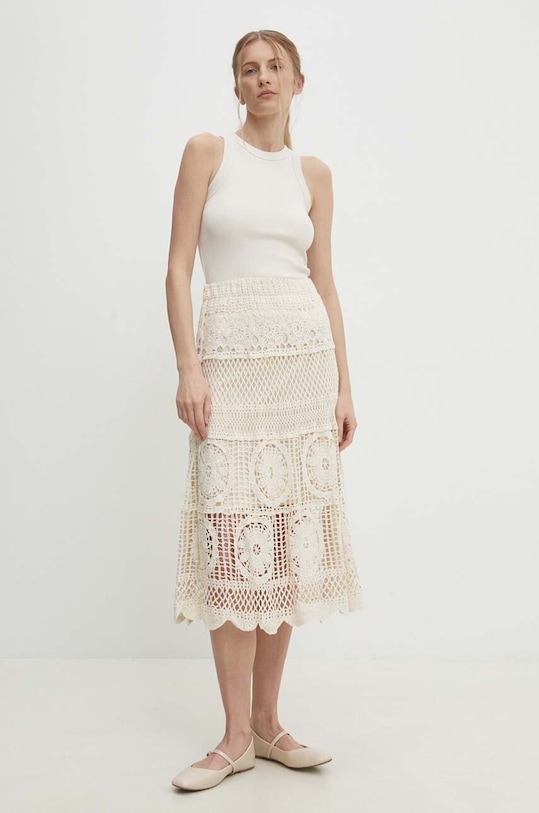 Answear Lab spódnica casual beżowy A21465.HWK