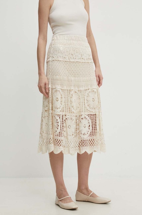 Answear Lab spódnica A21465.HWK beżowy WW24