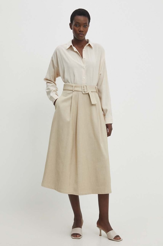 Sukně Answear.LAB 26429.HWK béžová WW24