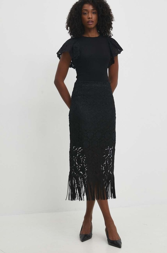 Answear.LAB spódnica casual czarny 22145.HWK