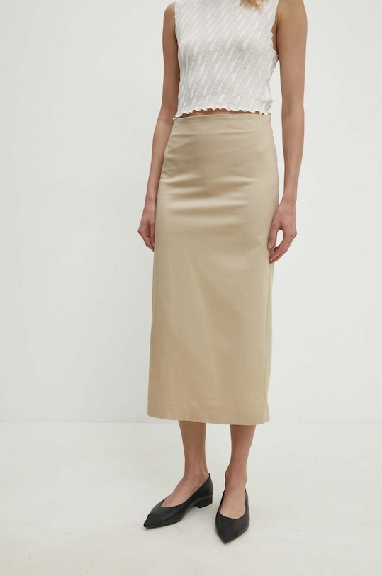 Answear Lab fustă bej 40815.td