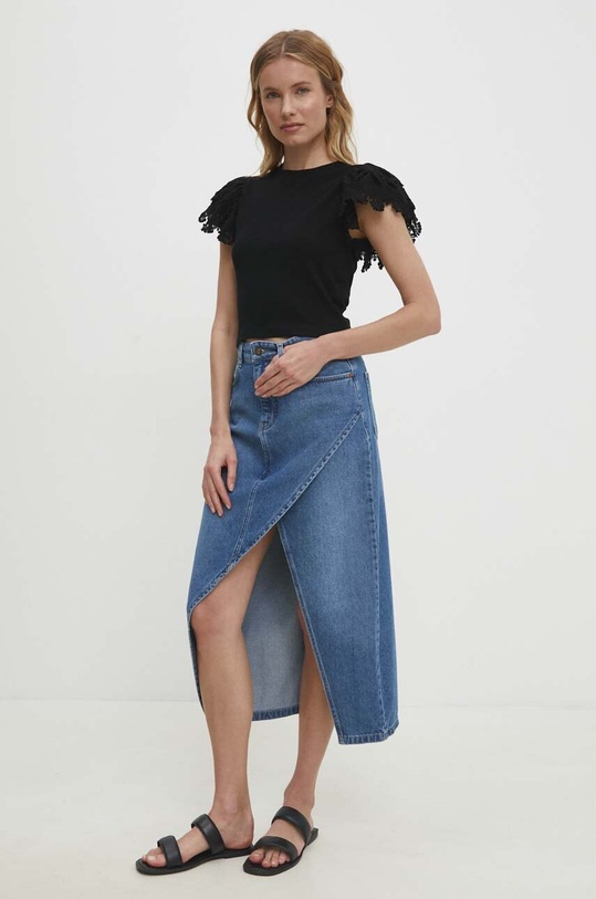 Answear Lab fustă din denim 2060.tjs albastru WW24