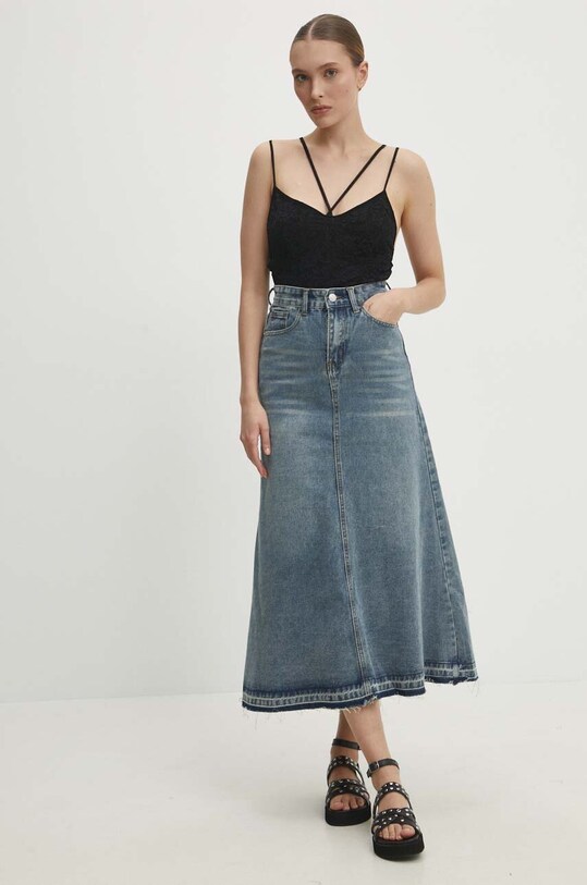 Answear Lab fustă din denim 9906.ijs albastru WW24