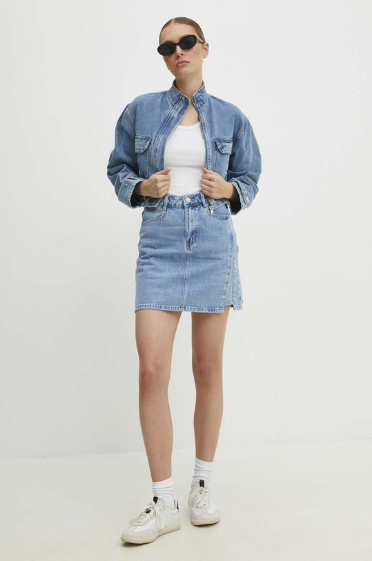 Answear Lab spódnica jeansowa jd526h.fh niebieski WW24