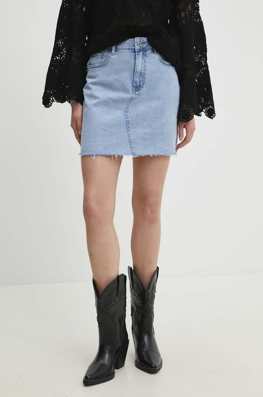 Дънкова пола Answear Lab еластичен син rd8390.fh