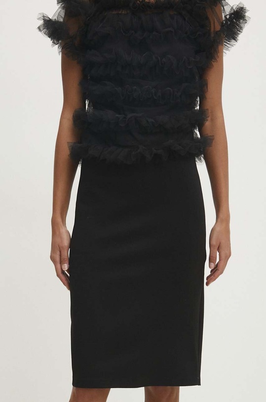 Answear.LAB szoknya elasztánnal fekete 4434.tw