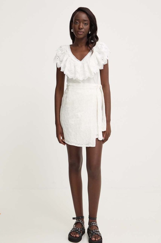 Памучна пола Answear Lab 16946.tjs бял WW24