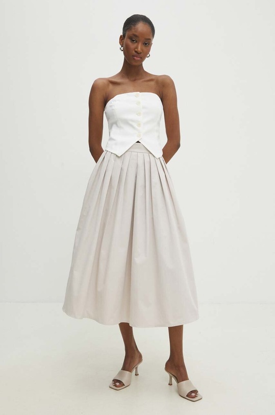 Answear Lab spódnica 2820.fh beżowy WW24